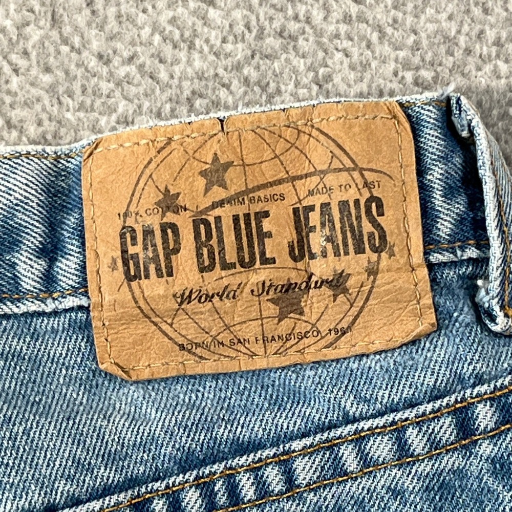 Vintage GAP Reverse Mom Jeans Womens 6 Blue Denim Light Wash Cotton Straight Leg - Picture 9 of 10